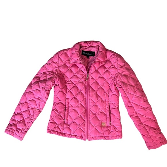 Kenneth Cole Reaction women’s pink down-filled puffer coast size small - Picture 1 of 10